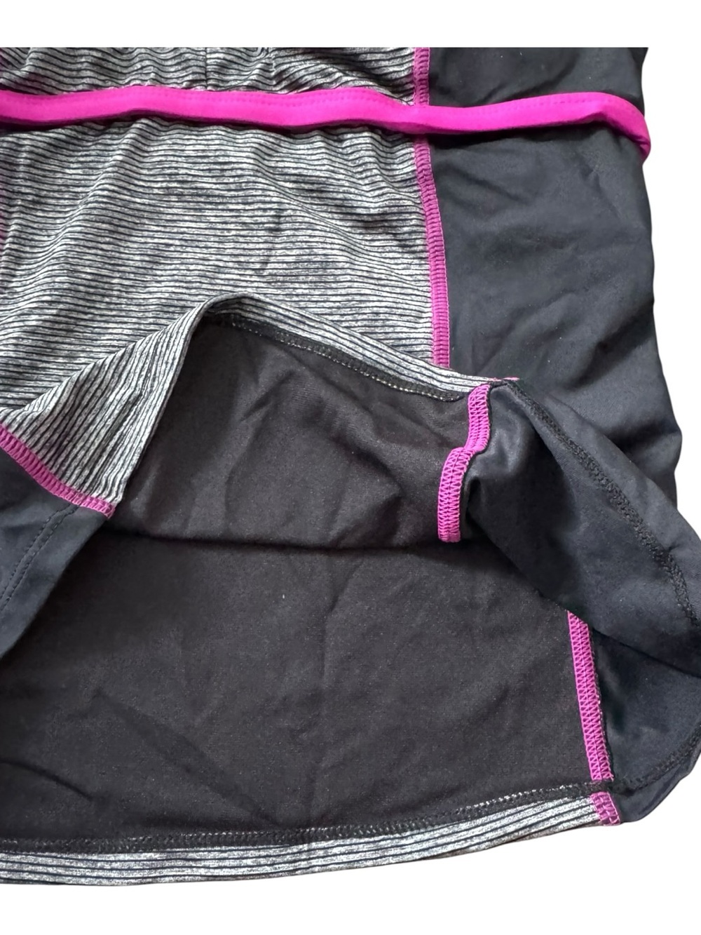 Athletic Works NWT Swim Tankini Top Black Grey Pink Racerback XS/TP - Picture 4 of 10